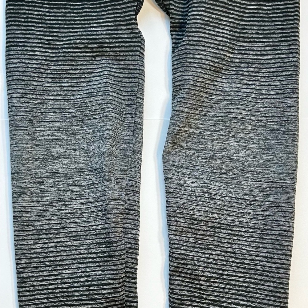 Black and White Striped One Size Fits All Leggings